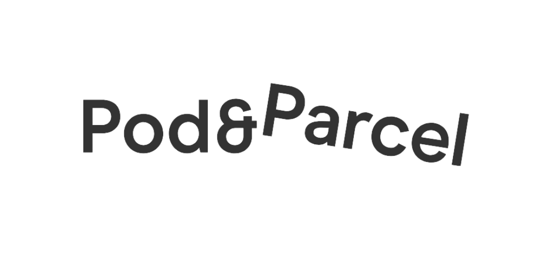 Pod&Parcel logo symbolizing an innovative delivery and logistics service.