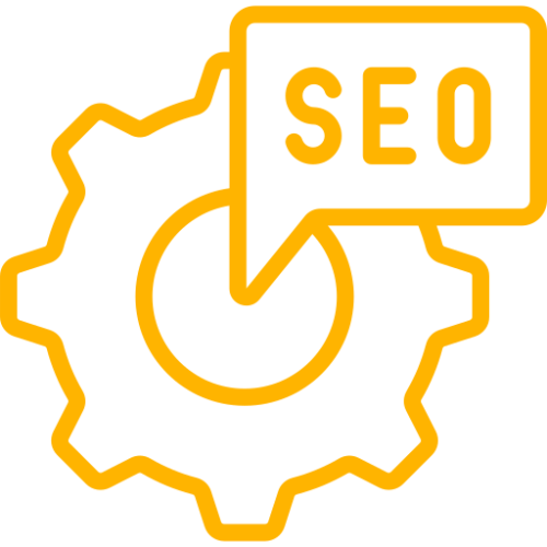 SEO optimization icon representing advanced search engine strategies for better online visibility.